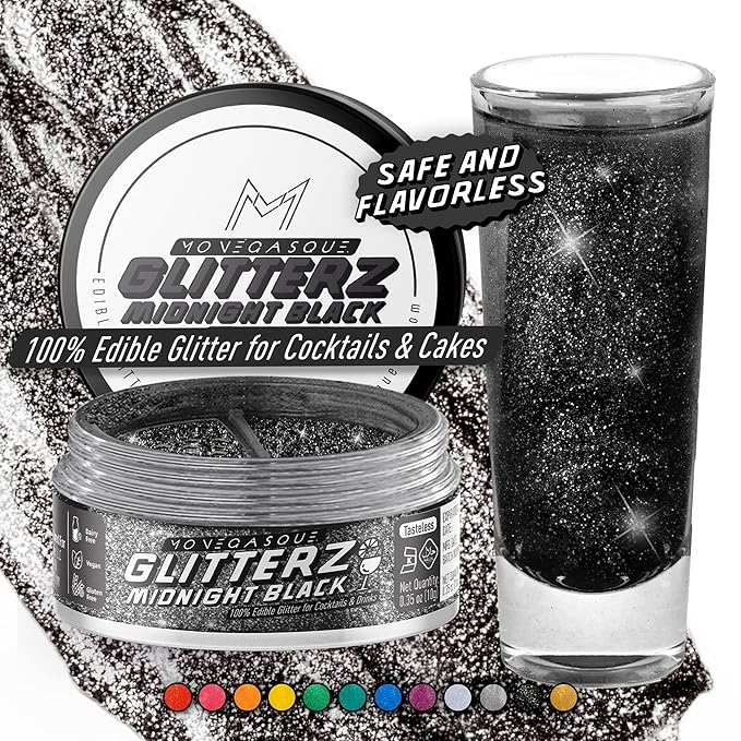 MONÉGASQUE Black Edible Glitter by MON%C3%89GASQUE