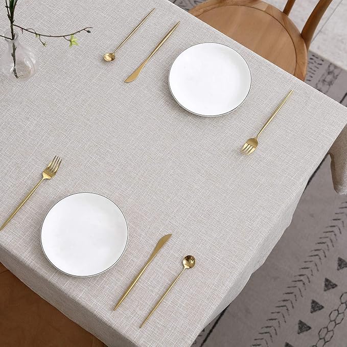 maxmill Flaxy Faux Linen Tablecloth - Image 3