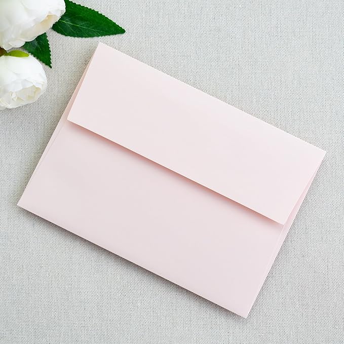PONATIA 50 PCS 5x7 Envelopes, Blush Pink Self- Adhesive A7 Envelopes - Image 8
