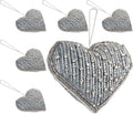 Set of 6 Beaded Heart Ornaments by CLEENTABLE