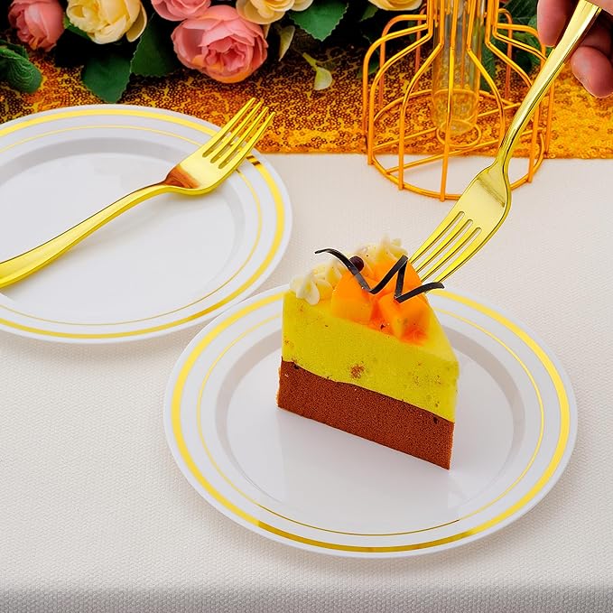 200pcs Gold Dessert Plates - Image 6