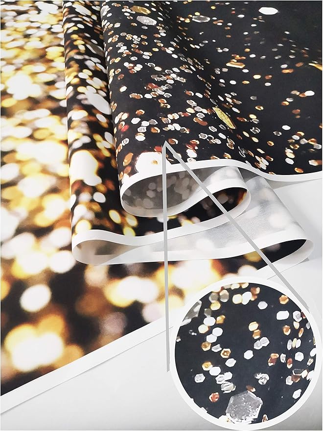 WOLADA Black and Gold Backdrop Golden Glitter Backdrop - Image 5