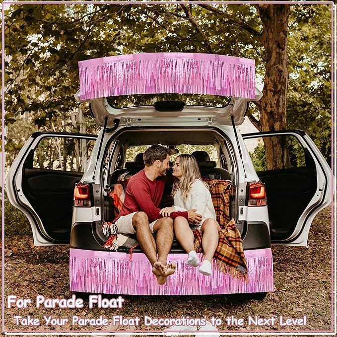 4 Pcak Each 10 Feet Glitter Pink Parade Float Decorations - Image 3