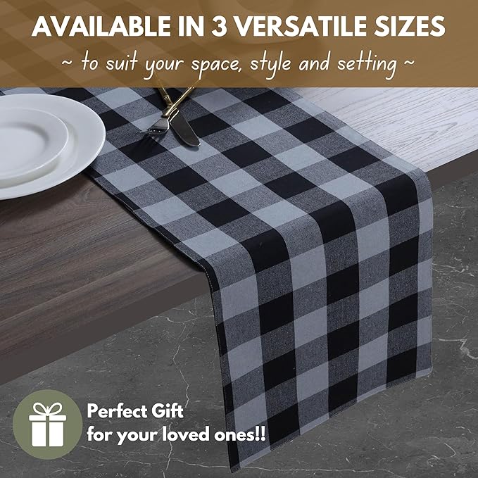 Native Fab Table Runner Buffalo Check Plaid 100% Cotton - Image 7