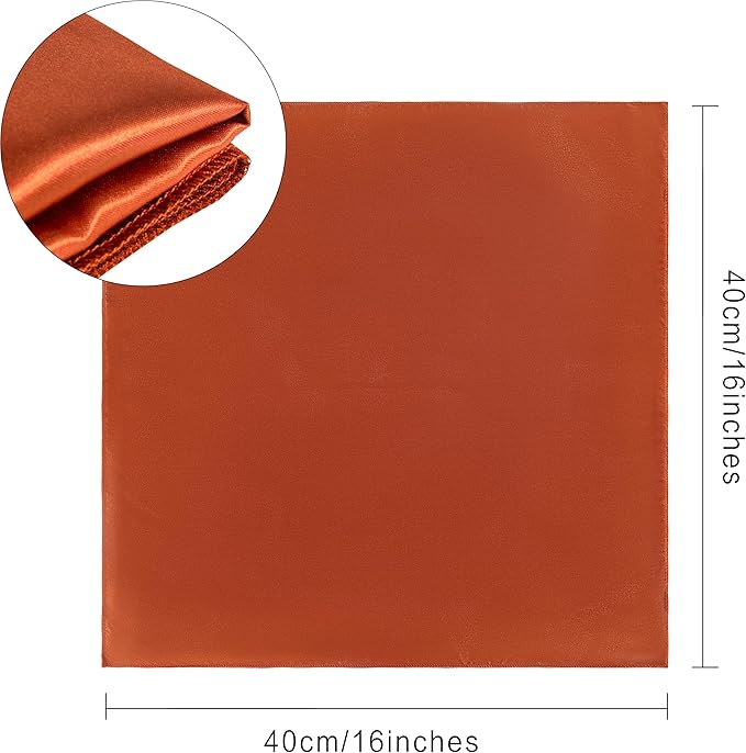 36 Pack Square Satin Dinner Napkins, 16x16 Inches Silky Soft Smooth Table Cloth - Image 5