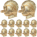 Turkey Bird Gold Napkin Rings Set of -12 by ALPHALivingHOME