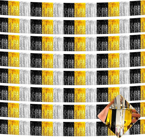 10 Pack 10 Feet Foil Fringe Garland Metallic Tinsel Streamers Banner Wall by AIKENLIN