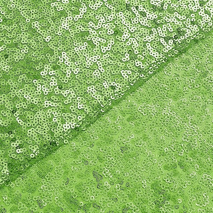 Sugargirl Apple Green Sequin Backdrop Curtain 4 Panels 2FTx8FT Glitter Apple - Image 8