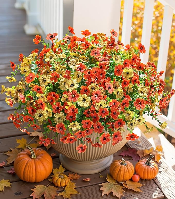 HyeFlora Artificial Fall Flowers Faux Mums by HyeFloraartificialflowers