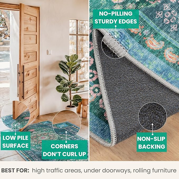 Bloom Rugs Washable Non-Slip 5' x 7' Rug - Image 4