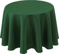 Biscaynebay Textured Fabric Round Christmas Tablecloths 70", Hunter Green Water by Biscaynebay
