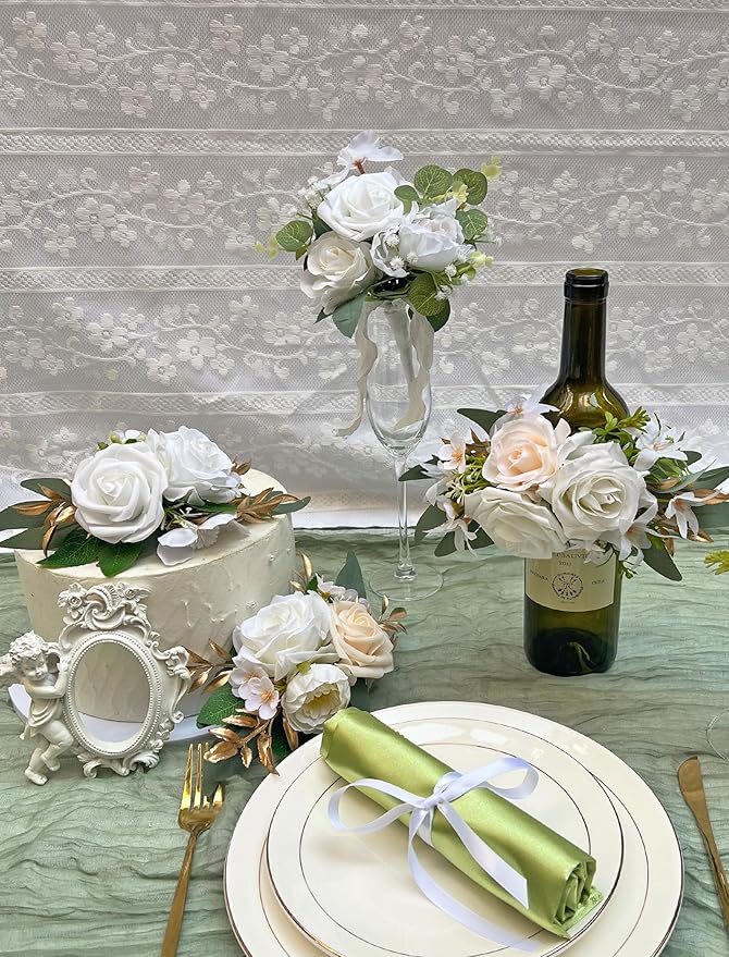 CherishedMoments Set of 6 Assorted Flower Centerpieces Mini Floral Wedding - Image 6