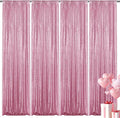 Pink Sequin Backdrop Curtain 4 Pieces 2FTx8FT Glitter Photography Backdrop by Unknown