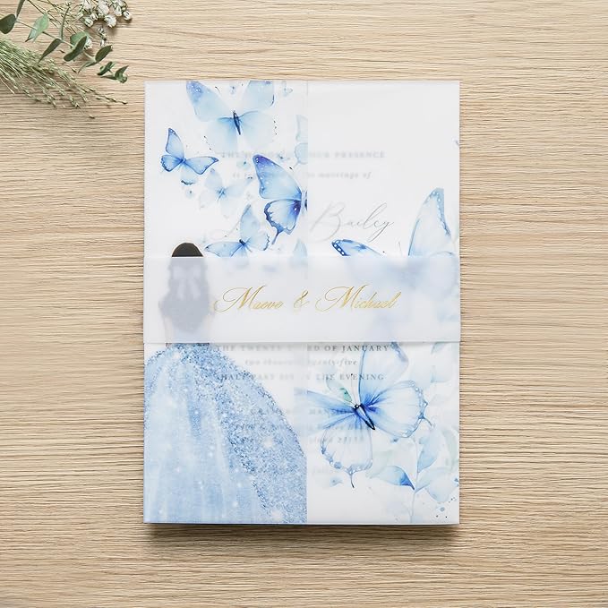 PONATIA 50 PCS Vellum Jackets for 5x7 Invitations - Image 9