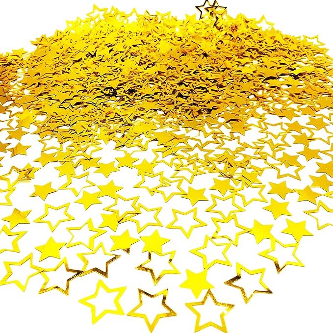Confetti Star Metallic Foil Confetti Sprinkles by OJLDKTH