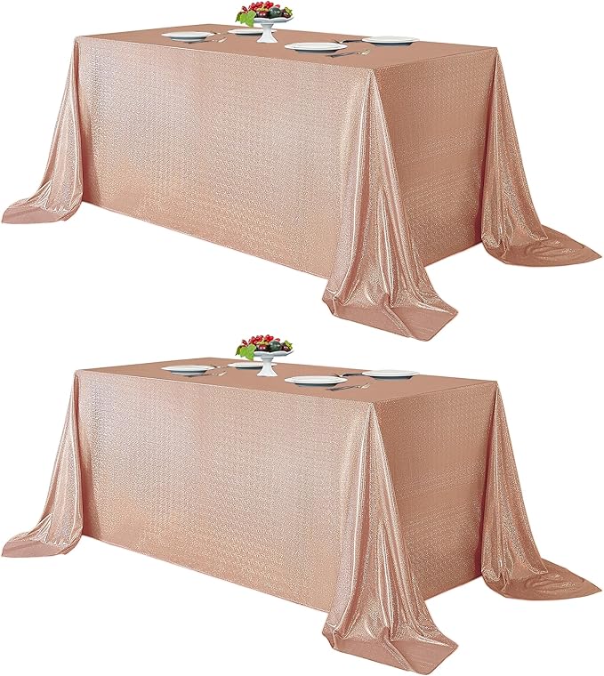 Fitable Rose Gold Sequin Tablecloth by Fitable