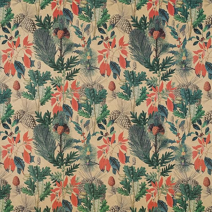 RUSPEPA Kraft Christmas Wrapping Paper Roll, Mini Roll, Watercolor Winter - Image 9