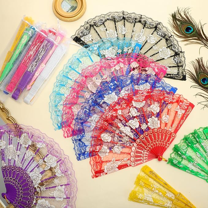 Geetery 30 Pcs Folding Hand Fan - Image 5