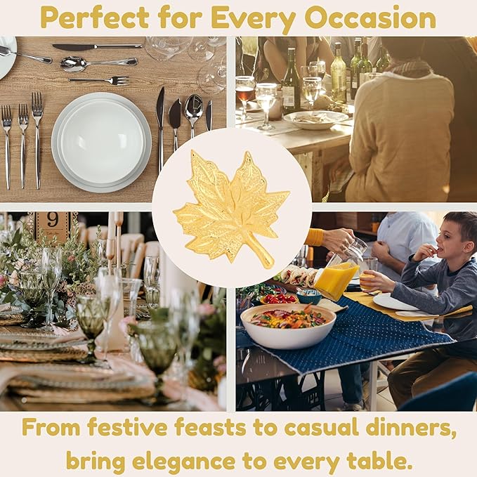 Set of 12 Maple Leaf Napkin Rings - Image 5