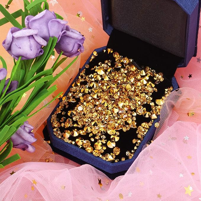 10000 Clear Wedding Table Scatter Confetti Crystals Acrylic Diamonds Rhinestones - Image 5