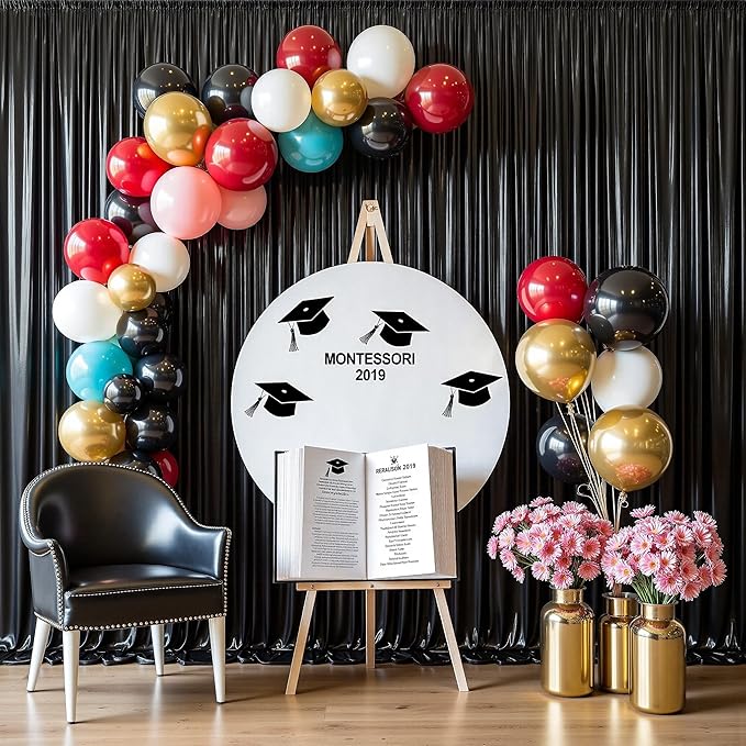 Outpain Thick 10 ft x 10 ft Black Sequin Backdrop Curtain - Image 4