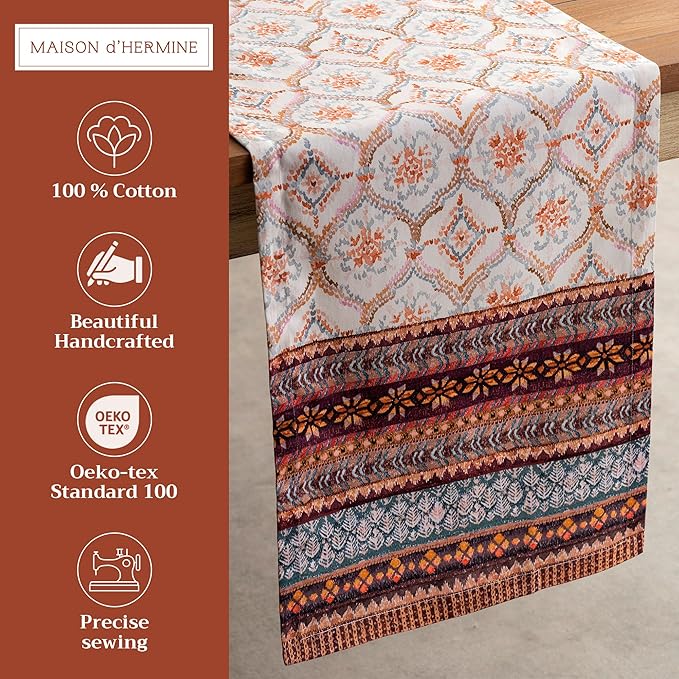 Maison d' Hermine Table Runner 100% Cotton Single Layer Table Runners 108 - Image 2