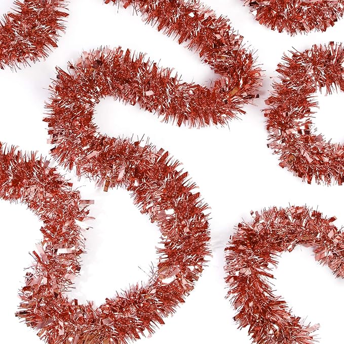 72 Feet Christmas Tinsel Garland Shiny Metallic Tinsel Twist Garland Streamers - Image 3