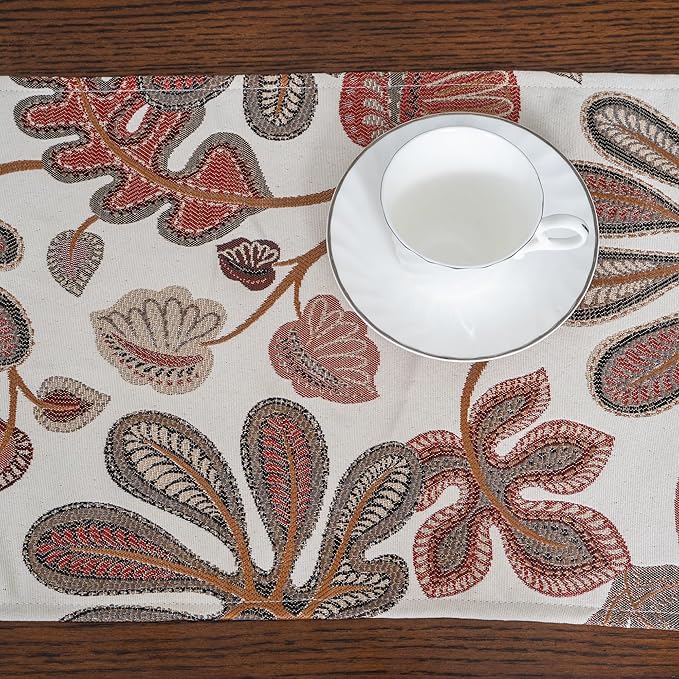 Mika Home Tropical Leaf Table Runner - Image 5