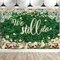 We Still Do Backdrop Green Leaves Lace Wedding Anniversary Photography by Unknown