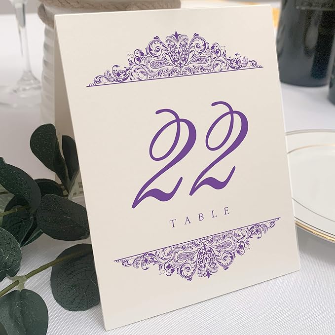 Paisley Wedding Table Numbers, Double Sided, Tent or Use in a Stand by DocumentsandDesigns