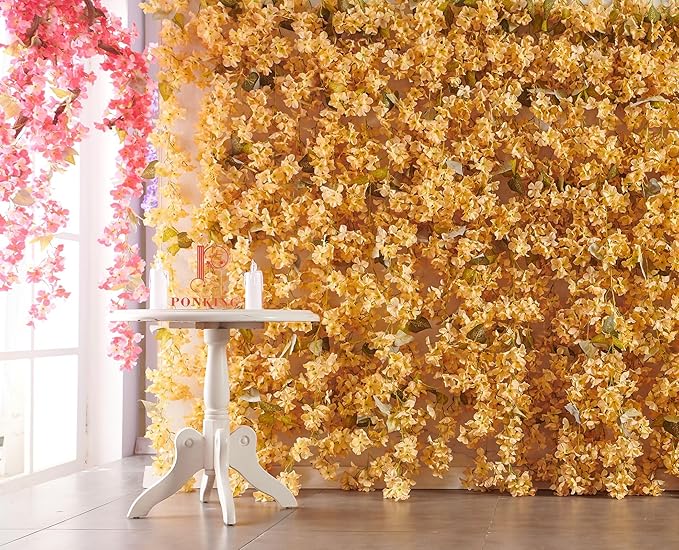 Flower Garland, Artificial Hydrangea Vine Flowers, Hanging Fake Hydrangeas Vine - Image 2