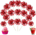 Ephlyn 30Pcs Foil Firework Cupcake Toppers Happy Birthday Cake Toppers Tinsel by Ephlyn