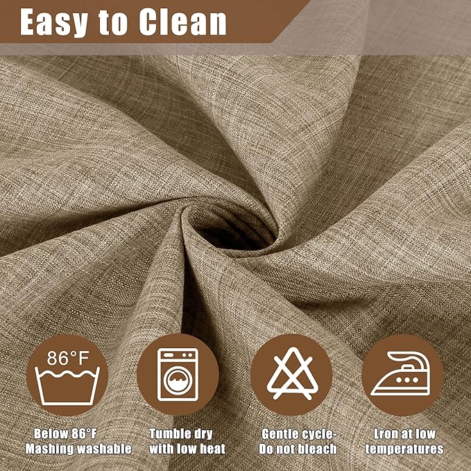 Fitable Faux Linen Rectangle Tablecloth 60 x 84 Inch - Image 5