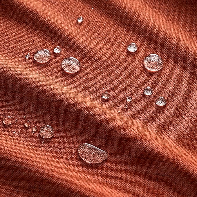 MIULEE Burnt Orange Linen Tablecloth 60x84 Inch Rectangle Table Cloth Waterproof - Image 2