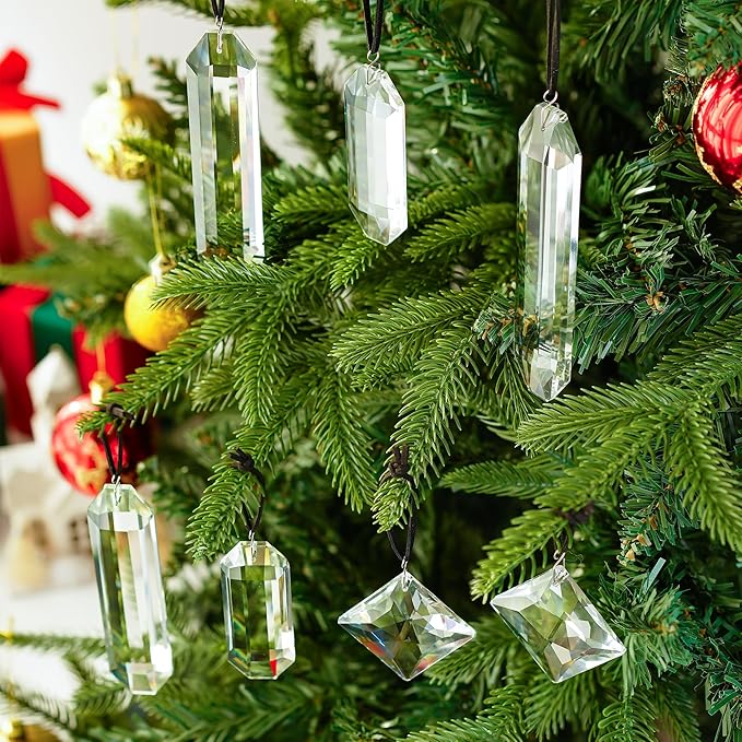 HDCRYSTALGIFTS Modern Grief Gift, Set 7 Clear Crystal Prisms Suncatchers - Image 9