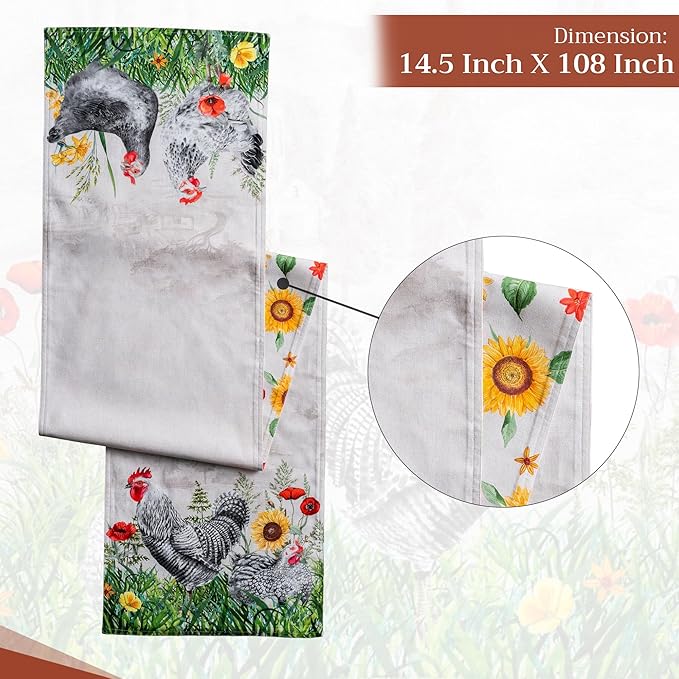 Maison d' Hermine Table Runner 100% Cotton Double Layer Table Runners 108 - Image 4