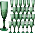 Plastic Champagne Flutes, for Christmas Weddings Bachelor Parties Toasting and by LEYIQUCHAMPAGNEWINEGLASSES