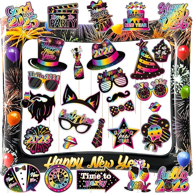 2026 New Year Photo Booth Inflatable Frame Kit by Pedel