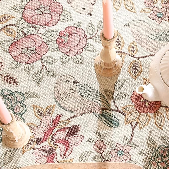 patdrea Designer Pink Linen Table Cloth - Image 5