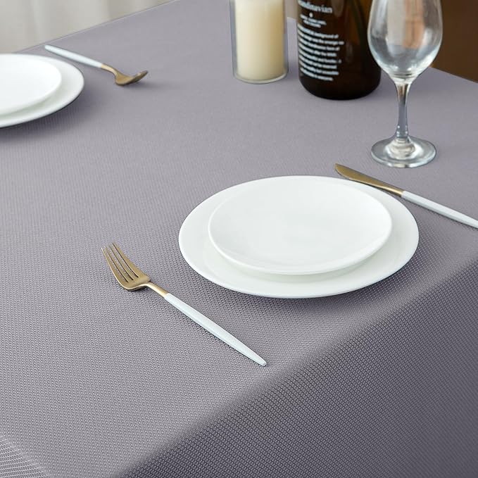 Biscaynebay Textured Fabric Tablecloths 70x120 Inches Rectangular, Wedding and - Image 8