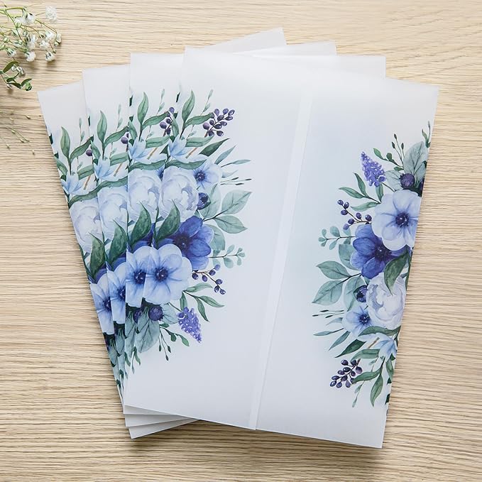 PONATIA 50 PCS Vellum Jackets for 5x7 Invitation Cards - Image 2