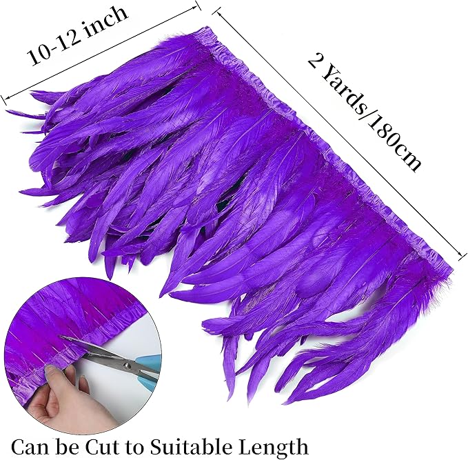 Holmgren Purple Rooster Feather Trim - Image 4