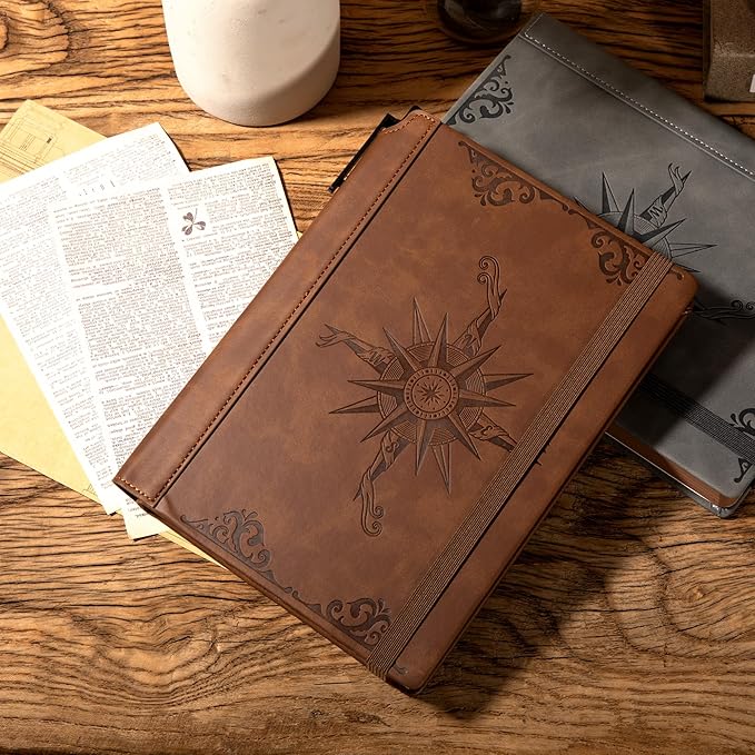 CAGIE Compass Leather Notebook Journal - Image 7