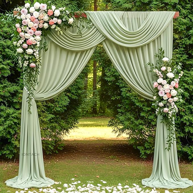 Wedding Arch Draping Fabric 29" x 19Ft Sheer Drapes - Image 3
