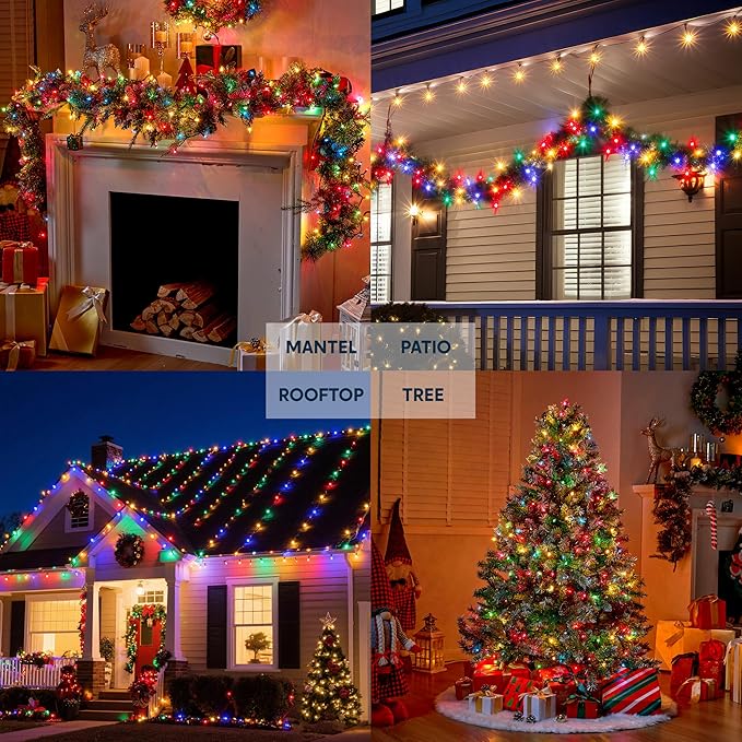 Joiedomi Multicolor Christmas String Lights, 450 93.6FT Christmas Fairy Tree - Image 8