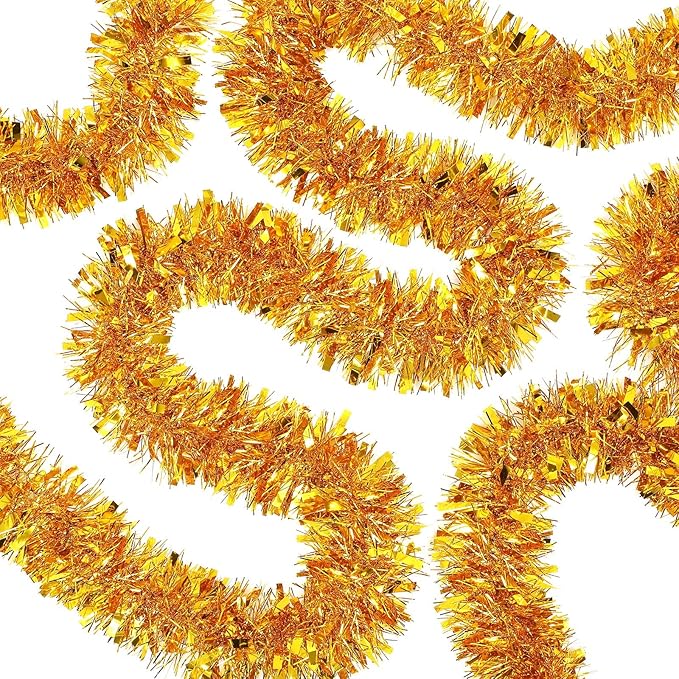 72 Feet Christmas Tinsel Garland Shiny Metallic Tinsel Twist Garland Streamers - Image 3