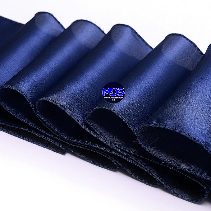 MDS Pack of 25 PCS Satin Chair Sashes Charmeuse Sateen Dining Chair Bows Ribbon - Image 5