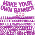 BEISHIDA 116 PCS A-Z Glitter Purple DIY Letter Banner Kit Make Your Own by Beishida
