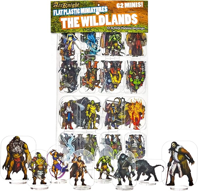 Arcknight Flat Plastic Miniatures: Wildlands; 62 Unique Wilderness-Themed Minis by Arcknight