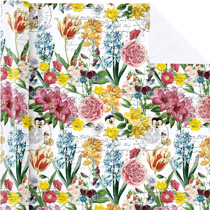 WRAPAHOLIC Floral Wrapping Paper Roll - Image 2